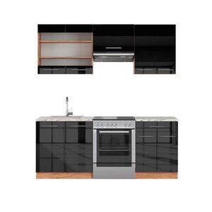 Vicco KUCHYNSKÝ KÚT Fame-Line Antracit vysoký lesk/dub Goldkraft 200 cm , AP Marble vyobraziť