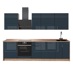 Vicco KUCHYNKA Fame-Line, Tmavo modrá vysoký lesk/Dub Goldkraft, 280 cm, AP Oak vyobraziť