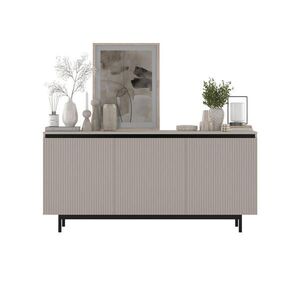 Meble Lindner KOMODA Selene 3D matný kašmír 167 cm s kovovým rámom vyobraziť