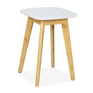 Relaxdays STOLIČKA Prírodná Biela bambus 46 cm vyobraziť