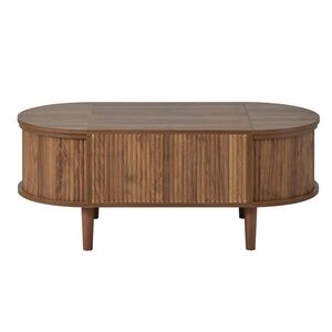 OKWISH KONFERENČNÝ stolík 100/48/53, 5 cm orechový z MDF s výškovo nastaviteľnou doskou a úložným priestorom vyobraziť