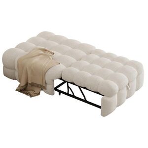 OKWISH ČALÚNENÁ posteľ 183/76/42 cm béžová rozkladacia vyobraziť