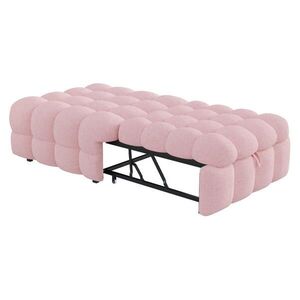 OKWISH ČALÚNENÁ posteľ 183/76/42 cm ružová rozkladacia 2 v 1 vyobraziť