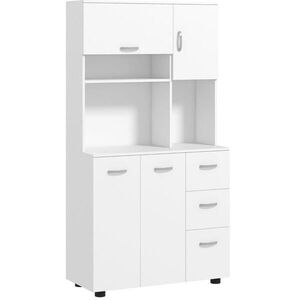 OKWISH KUCHYNSKÁ skrinka 89/39, 5/168 cm biela z MDF a drevotriesky s policami, zásuvkami a veľkým úložným priestorom vyobraziť
