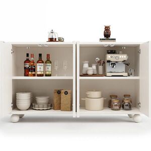 OKWISH KOMODA 120/35/71 cm biela z MDF s nastaviteľnou policou a ochranou proti prevráteniu vyobraziť