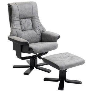 OKWISH RELAXAČNÉ kreslo 78/82, 5/109 cm sivé z polyesteru s podnožkou, otáčaním 360° a polohovaním vyobraziť