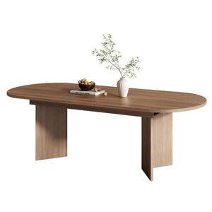 OKWISH JEDÁLENSKÝ stôl 160/200 x 90 cm orechová z MDF rozkladací so zaoblenými rohmi vyobraziť