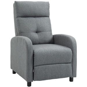 OKWISH RELAXAČNÉ kreslo 67/87/98 cm sivé polohovateľné s opierkou nôh z polyesteru vyobraziť