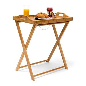 Relaxdays STOLÍK Prírodný bambus skladací vyobraziť