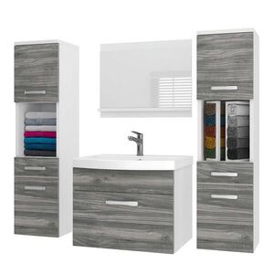 B BELINI GROUP BELINI Kúpeľňová súprava PRI M6 120 cm, Glamour drevo, matný povrch – umývadlová skrinka so zrkadlom vyobraziť