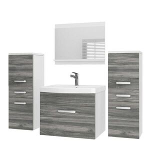 B BELINI GROUP BELINI Kúpeľňová súprava PRI M4 120 cm, Glamour drevo, matný povrch – umývadlová skrinka so zrkadlom vyobraziť