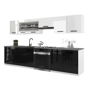 B BELINI GROUP KUCHYNSKÁ linka Italia 4 260 cm, s pracovnou doskou, bielo-čierna vyobraziť