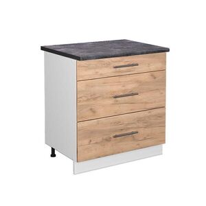 Vicco KUCHYNSKÁ SPODNÁ SKRINKA Fame-Line Dub Goldkraft 80 cm s 3 zásuvkami, AP antracit vyobraziť