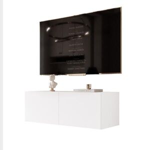 Idohome TV skrinka biela matná, závesná s LED osvetlením vyobraziť
