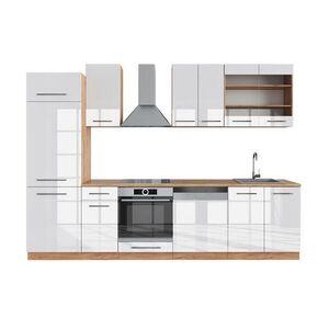 Vicco KUCHYNSKÝ KÚT Fame-Line Biely vysoký lesk/dub Goldkraft 300 cm , AP Oak vyobraziť