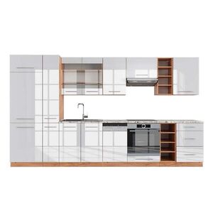 Vicco KUCHYNSKÝ KÚT Fame-Line Biely vysoký lesk/dub Goldkraft 355 cm , AP Marble vyobraziť