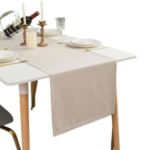 SHOPENTRA PRESTIERANIE na stôl 40x180 cm, béžové s ľanovým vzhľadom, vodeodolné, prateľné, moderná dekorácia stola vyobraziť