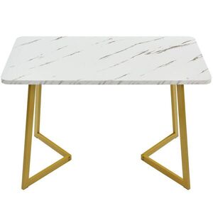 Urban Meuble JEDÁLENSKÝ STÔL Zlatý – 117 x 68 x 75 cm vyobraziť