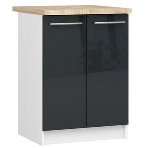 RAUMHIRSCH FURNITURE SKRÍŇKA Biela, grafitová lesklá 85/60/46 vyobraziť