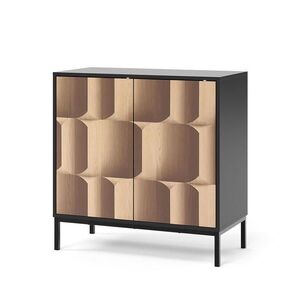 Vicco PRÍBORNÍK Eliza Čierna/dubová 80 x 81.2 cm s 2 dverami vyobraziť