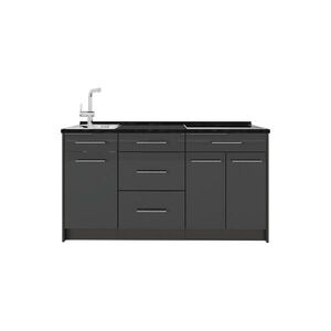 Vicco KUCHYNSKÝ BLOK Fame-Line, Antracit vysoký lesk/antracitová, 150 cm, AP Antracit vyobraziť