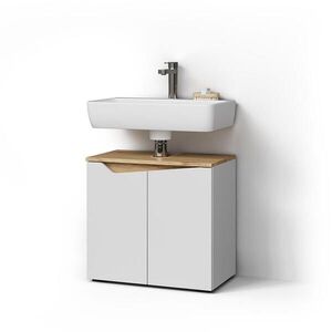Livinity® SKRINKA pod umývadlo Timavo biely 60 x 57.5 cm s 2 dverami vyobraziť