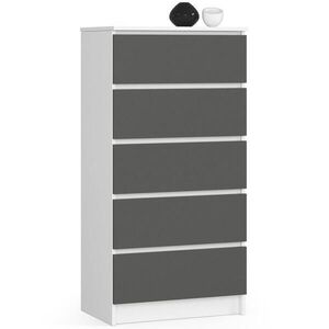 RAUMHIRSCH FURNITURE KOMODA Biela, grafitovo šedá 121/60/40 vyobraziť