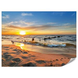 Muralo FOTOTAPETA Pre Obývaciu Izbu Západ Slnka More Krajina Pláž 300 x 210 cm vyobraziť