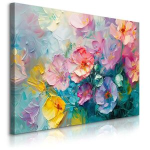 Muralo OBRAZ NA PLÁTNE Poľné Kvety Abstrakcia 70 x 50 cm vyobraziť