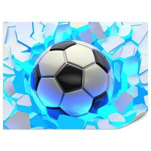 Muralo FOTOTAPETA Futbal Abstrakcia Gaming Moderný Dynamika Mládež Neon 150 x 105 cm vyobraziť
