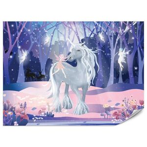 Muralo FOTOTAPETA Pre Detskú Izbu Jednorožec Víly Magický Les 450 x 315 cm vyobraziť