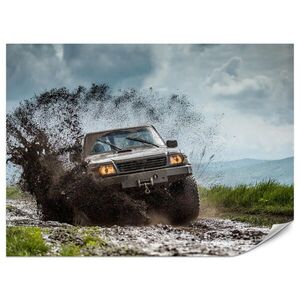 Muralo FOTOTAPETA Pre Študentskú Izbu Jeep Blatistý Horský Terén 300 x 210 cm vyobraziť