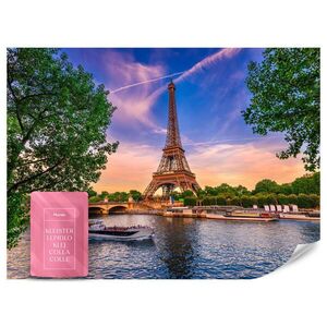 Muralo FOTOTAPETA Eiffelova Veža Paríž Architektúra 3D 300 x 210 cm vyobraziť