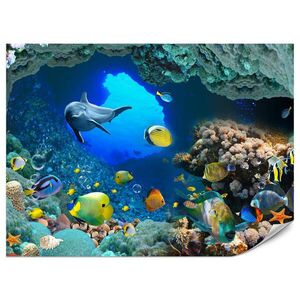 Muralo FOTOTAPETA Pre Kúpeľňu Podvodné Korálové Útesy Ryby 200 x 140 cm vyobraziť