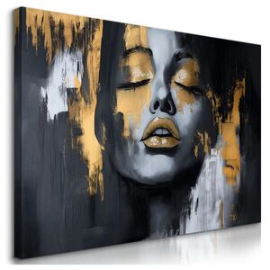 Muralo OBRAZ NA PLÁTNE Abstraktný Portrét Ženského Obleča 90 x 60 cm vyobraziť