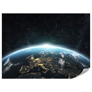 Muralo FOTOTAPETA Pre Obývačku Zem Z Kozmu Planéta 150 x 105 cm vyobraziť