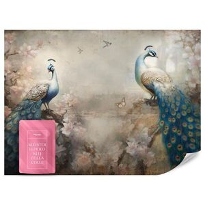 Muralo FOTOTAPETA Abstraktne Pávie Kvety Betón Vintage 250 x 175 cm vyobraziť