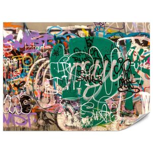 Muralo FOTOTAPETA Pre Študentskú Izbu Pouličné Umenie Farebné Graffiti Mestské 450 x 315 cm vyobraziť