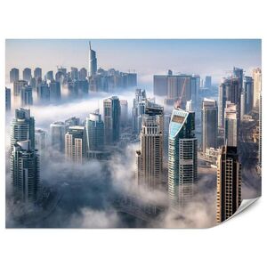 Muralo FOTOTAPETA Pre Kanceláriu Dubaj Hmla Mrakodrapy Panoráma 300 x 210 cm vyobraziť