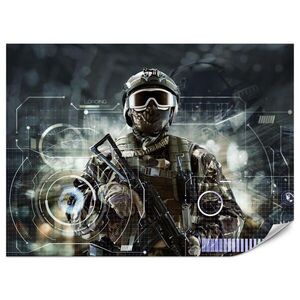 Muralo FOTOTAPETA Pre Študentskú Izbu Futuristický Vojak Bojovník 150 x 105 cm vyobraziť