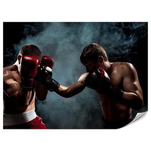 Muralo FOTOTAPETA Pre Študentskú Izbu Boxer Muži Tréning Boj Akcia 400 x 280 cm vyobraziť