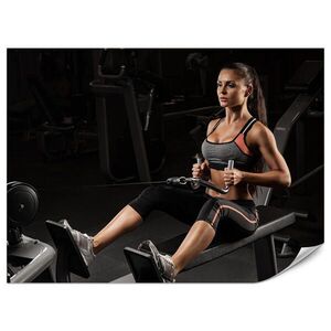 Muralo FOTOTAPETA Fitness Žena Tréning Gym Šport 500 x 350 cm vyobraziť