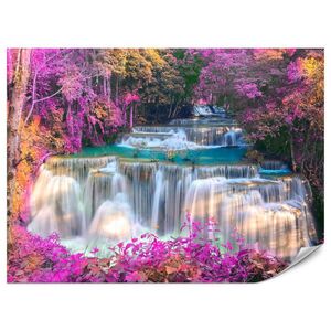 Muralo FOTOTAPETA Pre Spálňu Vodopád Ružový Les Fantázia 450 x 315 cm vyobraziť
