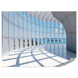 Muralo FOTOTAPETA Pre Obývaciu Izbu Priestorový Tunel S Výhľadom Na More 100 x 70 cm vyobraziť
