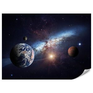 Muralo FOTOTAPETA Pre Detskú Izbu Planéty Galaxia Kozmos Hmlovina 400 x 280 cm vyobraziť