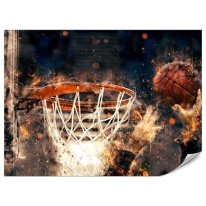 Muralo FOTOTAPETA Pre Študentskú Izbu Akvarel Basketbal Smeč Hráč Šport 350 x 256 cm vyobraziť