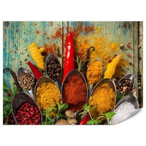 Muralo OTOTAPETA Pre Kuchyňu Korenie Drevo Rustikálne Paprika Zázvor 150 x 105 cm vyobraziť