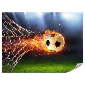 Muralo FOTOTAPETA Pre Študentskú Izbu Futbal Plamene Štadión Oheň 200 x 140 cm vyobraziť