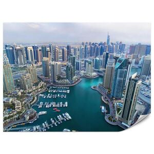 Muralo FOTOTAPETA Pre Obývaciu Izbu Dubaj Vtáčia Perspektíva Mrakodrapy 200 x 140 cm vyobraziť