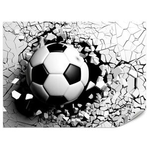 Muralo FOTOTAPETA Pre Obývaciu Izbu Futbal Betónová Stena Trhlina 100 x 70 cm vyobraziť